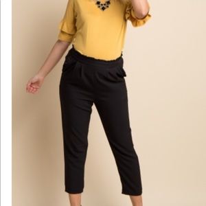 Pink Blush Maternity Ruffle Trousers